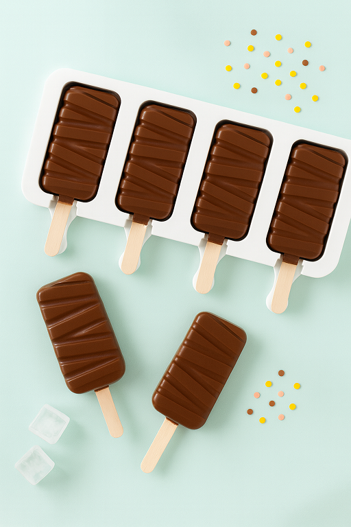 Silicone Popsicle Mold with Sticks – 4-Cavity Ice Cream & Dessert Mold | CM219