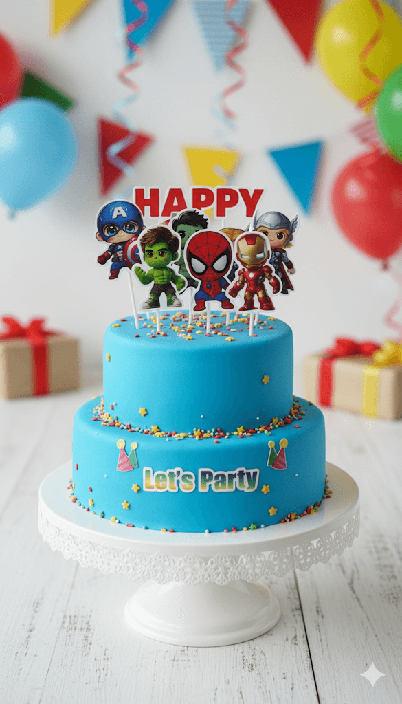 Cartoon Theme Topper – Fun Decorative Cake Accent | TPR218