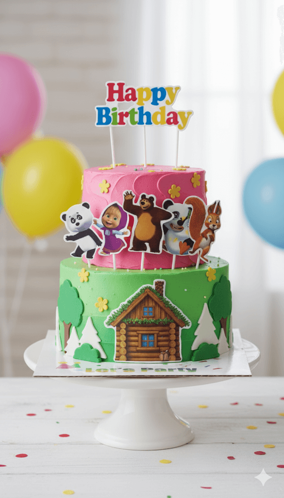 Cartoon Theme Topper – Fun Decorative Cake Accent | TPR218