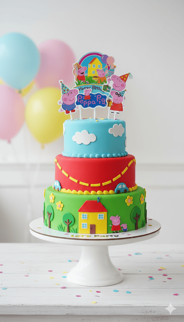 Cartoon Theme Topper – Fun Decorative Cake Accent | TPR218