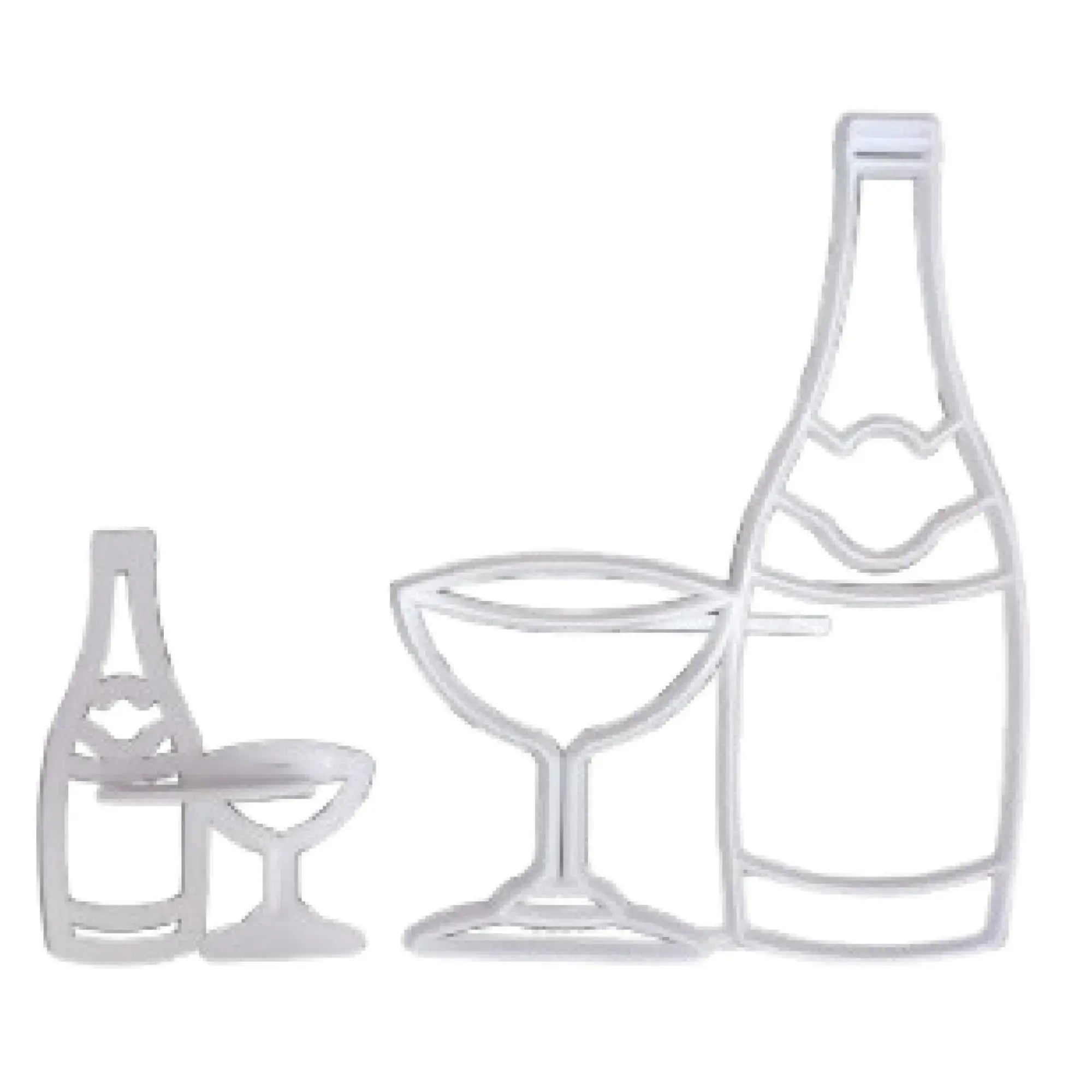 Wine & Glass Fondant Cutter – Fun Fondant & Cookie Shaper for Themed Cakes CT167