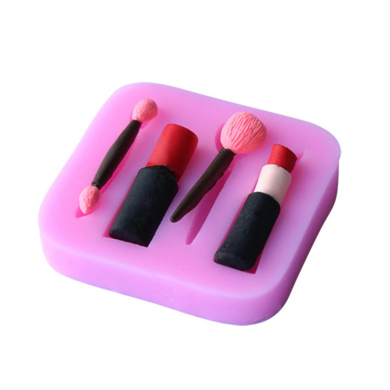 FM060 Makeup Design Lipstick Fondant Cake Molds