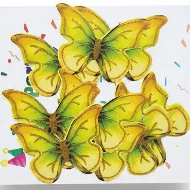 Cake Decoration: TPR233 3D Glitter Butterfly Toppers