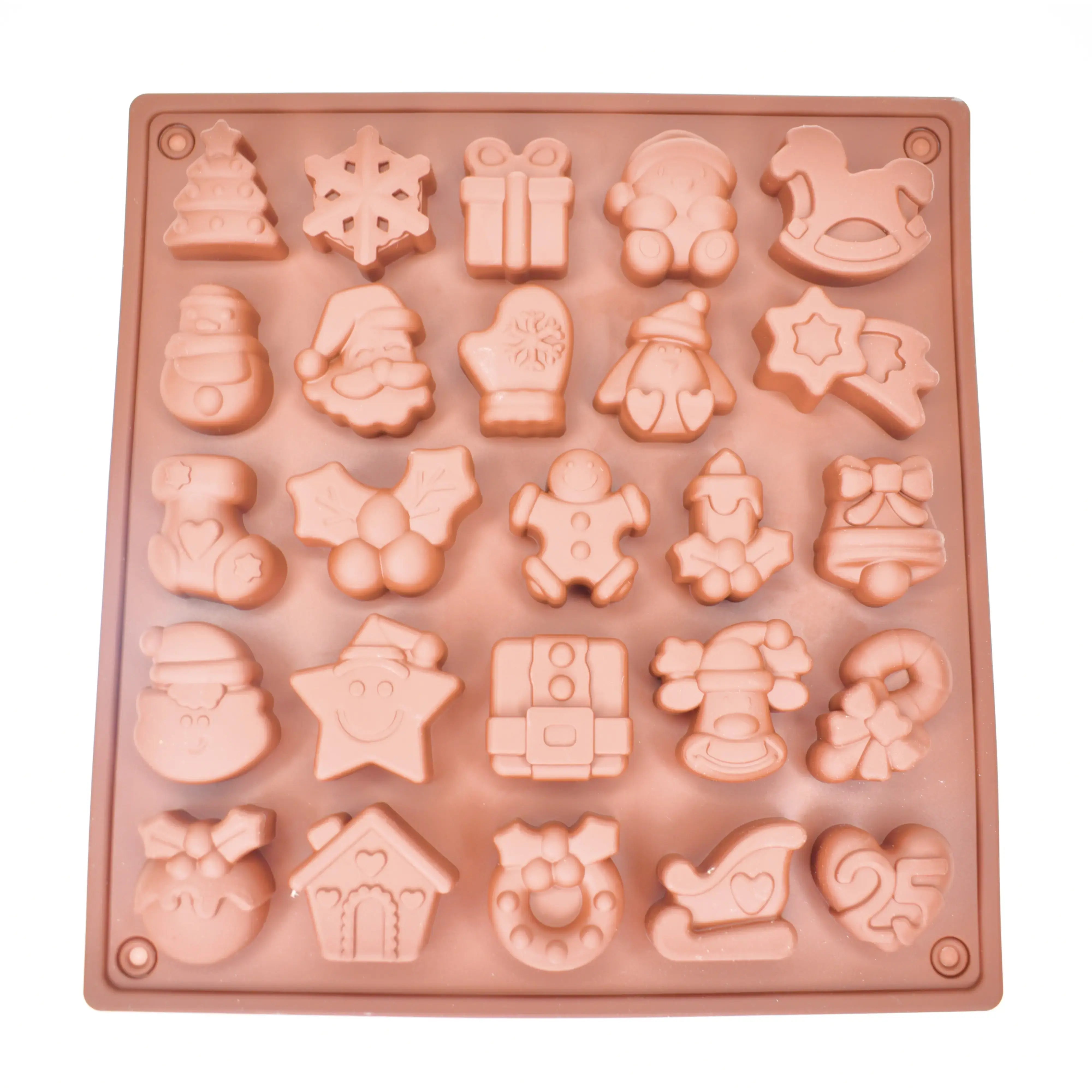 Christmas Chocolate Mold Design 1 Brown  CM009