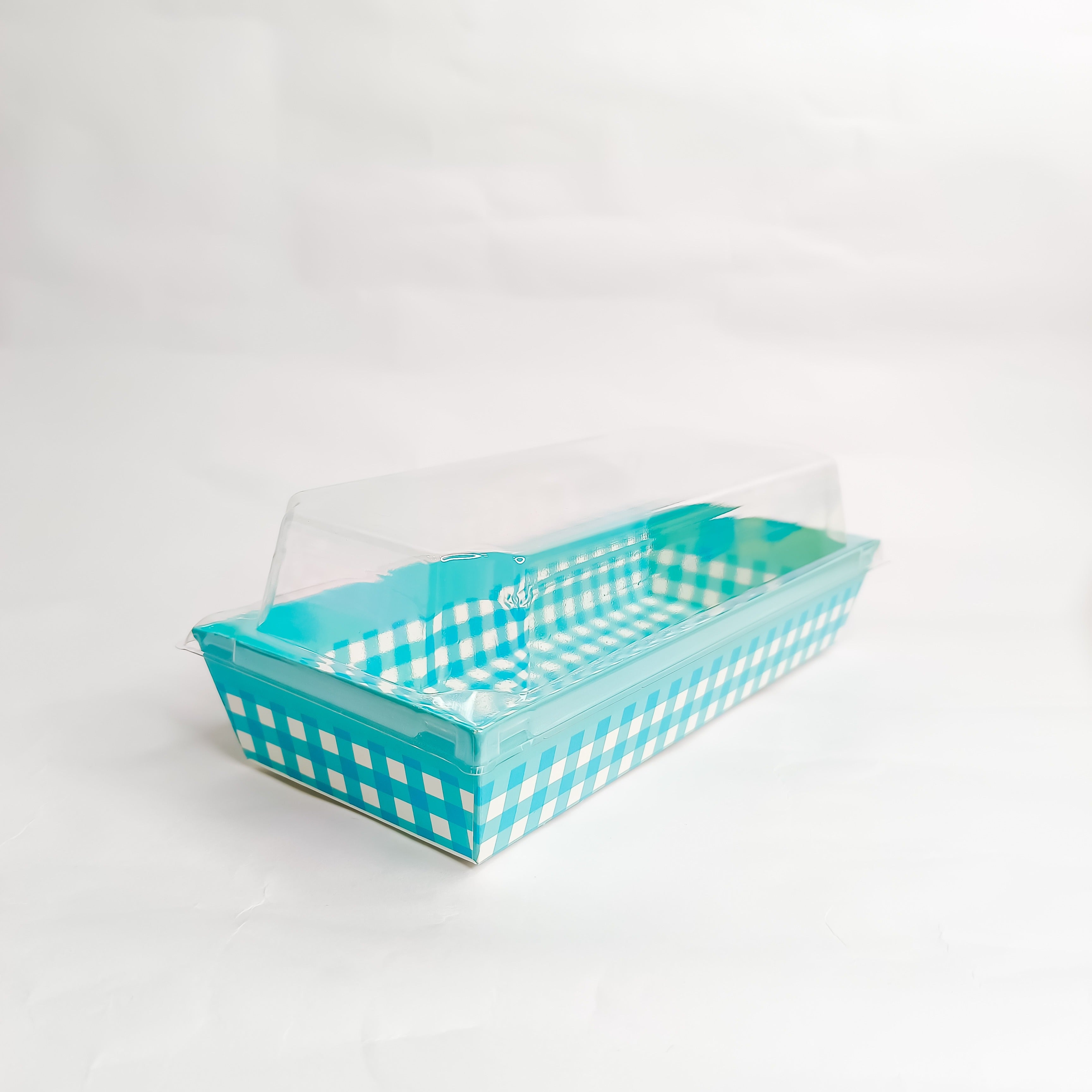 Christmas Rectangular Loaf mold Liner With Lid | Pack Of 10pcs CL023