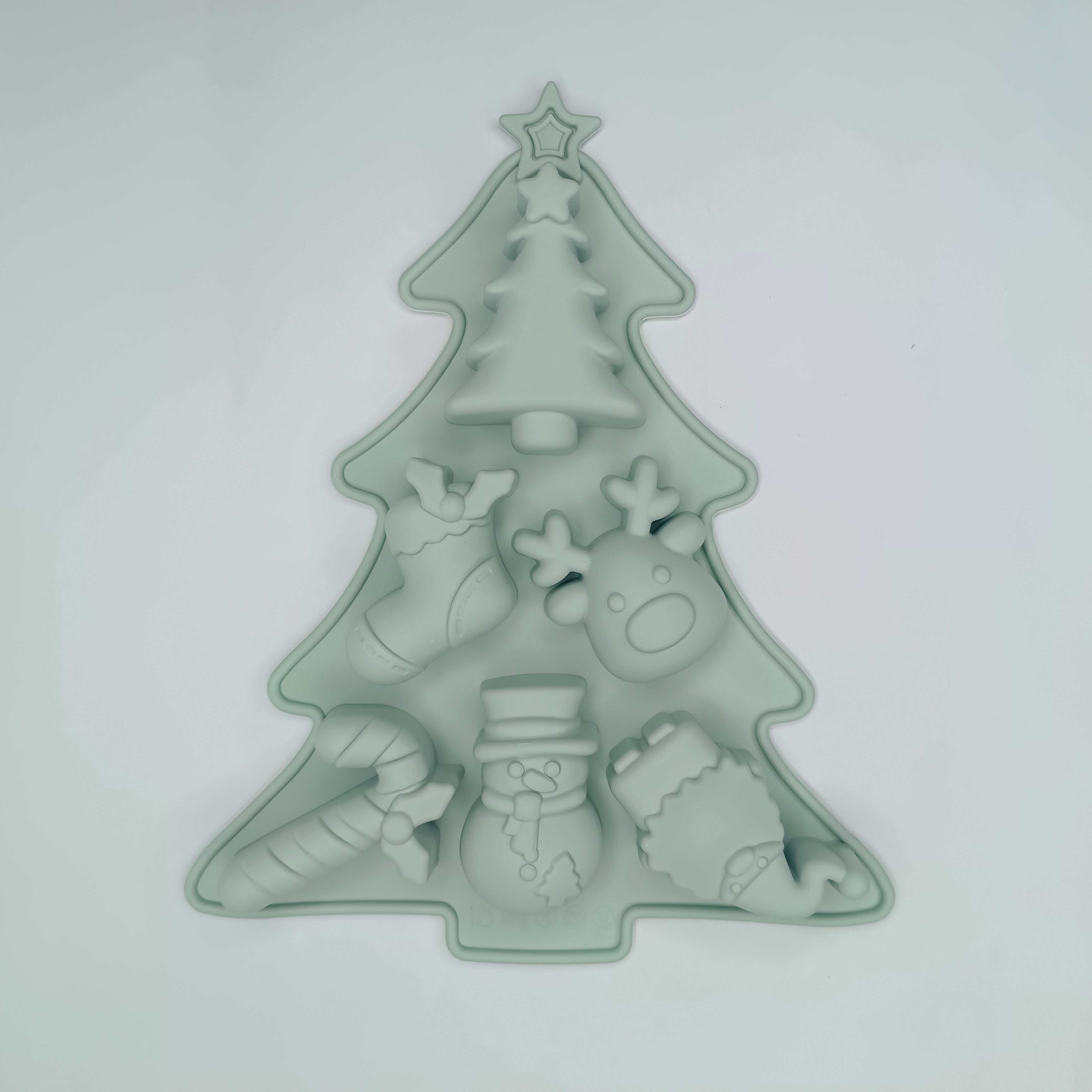 6 in 1 Christmas Tree Silicone Fondant Mold CM198