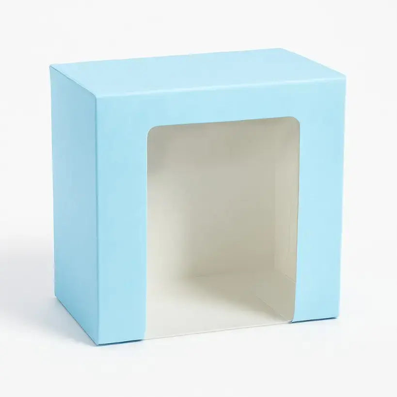 Bento Cake Box with Transparent Window Multicolor 6x6x4 (Pack Of 10)| CB010