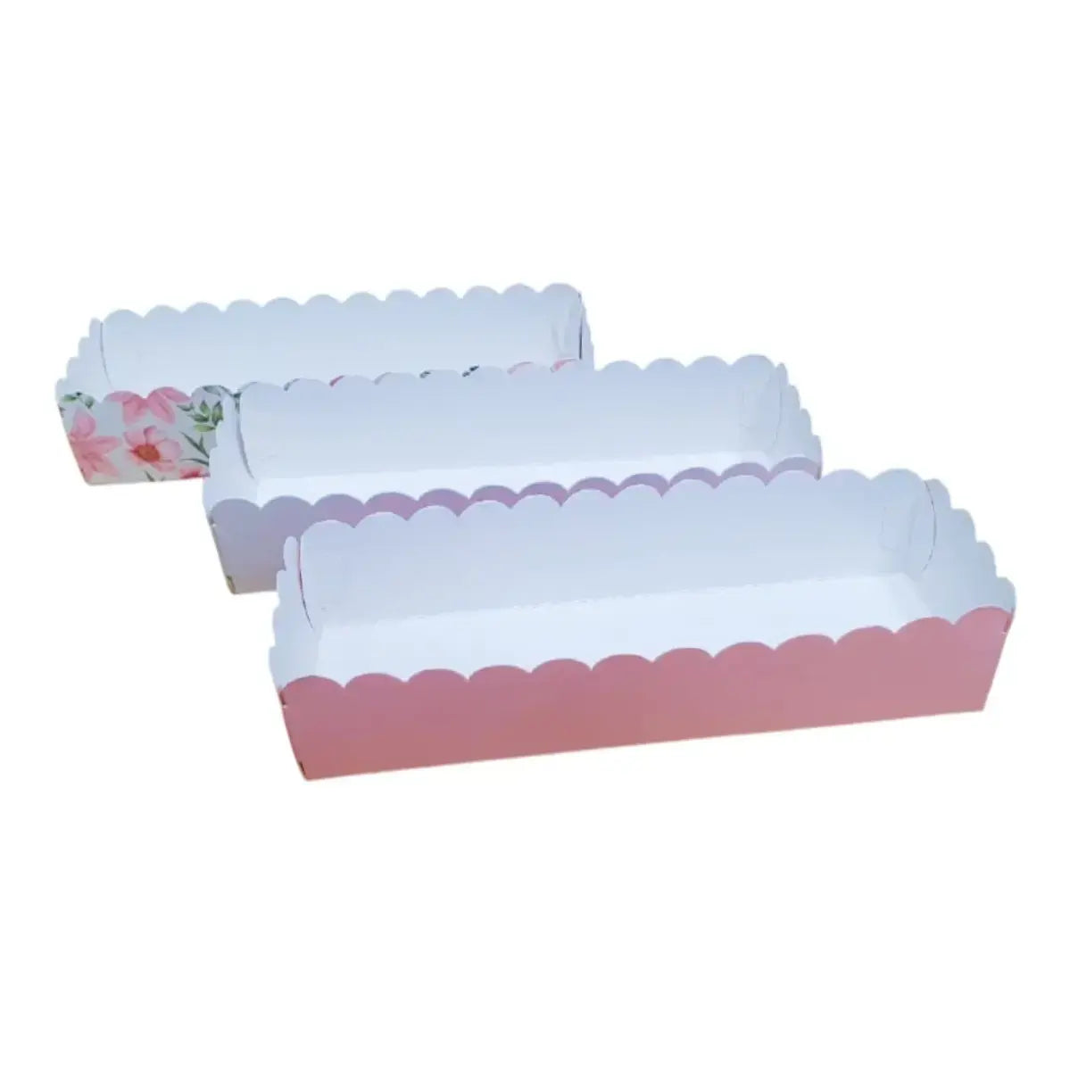 3-Piece Brownie – Rectangular Floral & Pastel Design With Lid 24×8×5  | CB036 | Pack Of 10