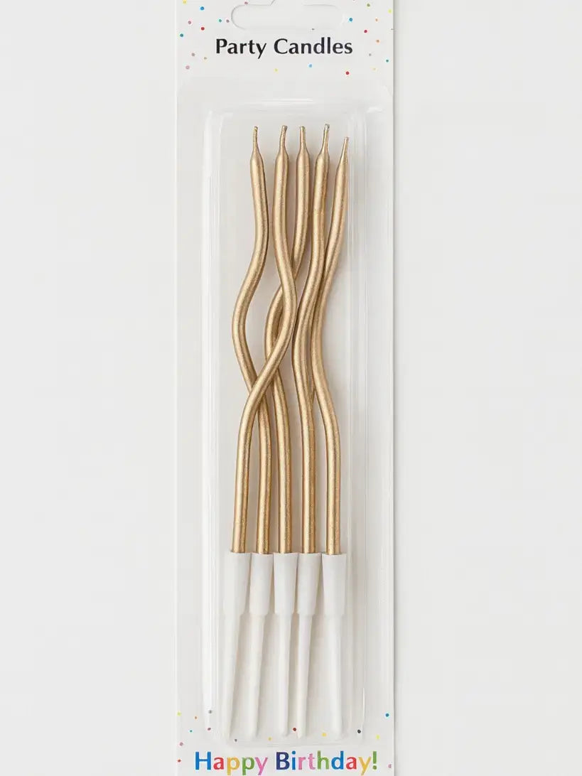 Multicolor Twisted Birthday Candles – Party Cake Decoration CD004