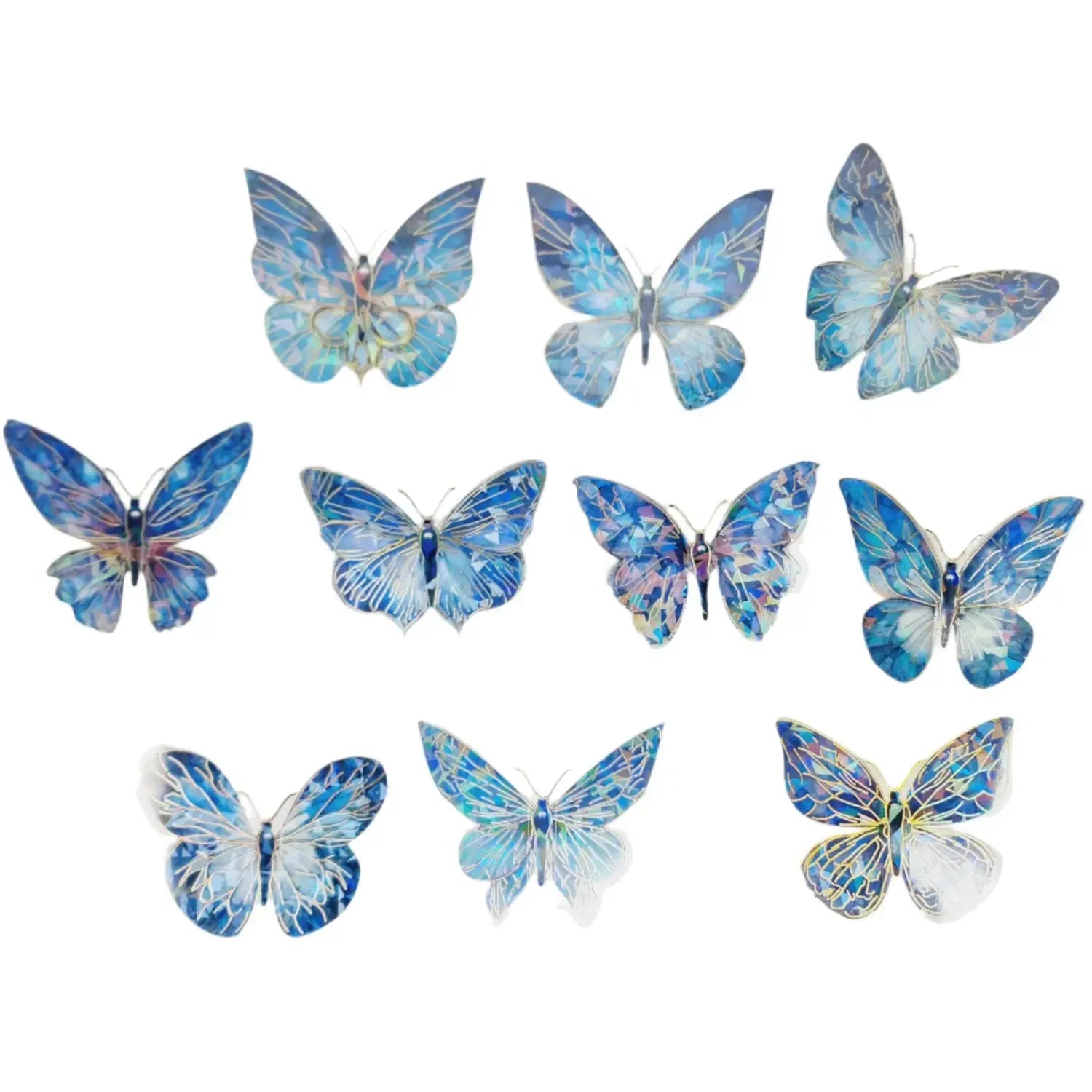 Shiny Pink Butterfly Cake Topper (10-piece packet)  TPR124