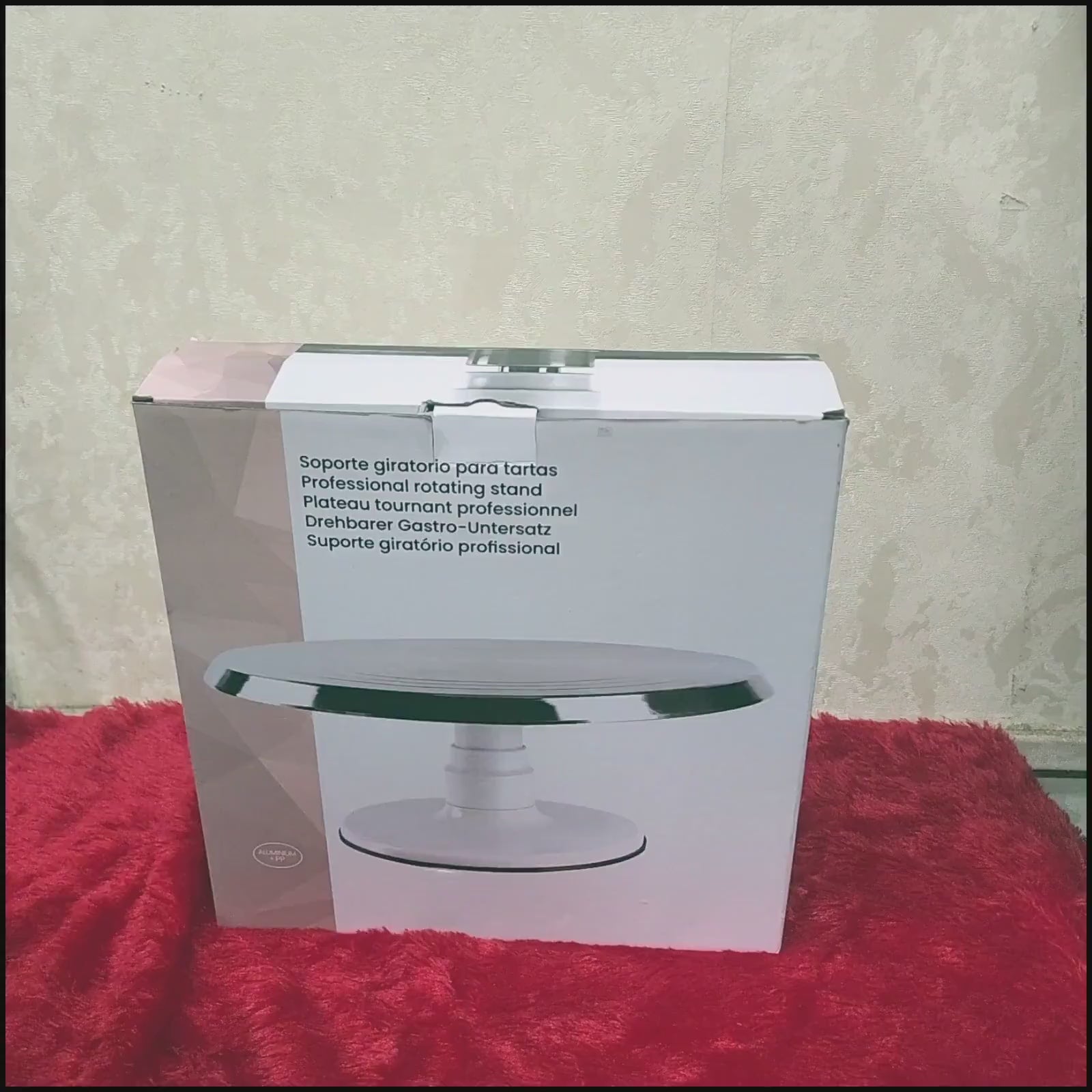 Instructional Video Showing How to Assemble and Use a Rotating Cake Turntable Stand for Baking and Decorating