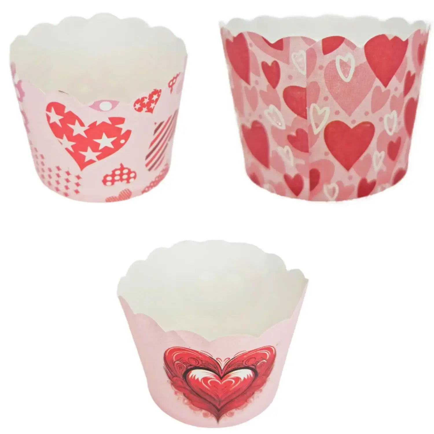 Valentines Themed Big Muffin Cups (50-piece packet) CL008