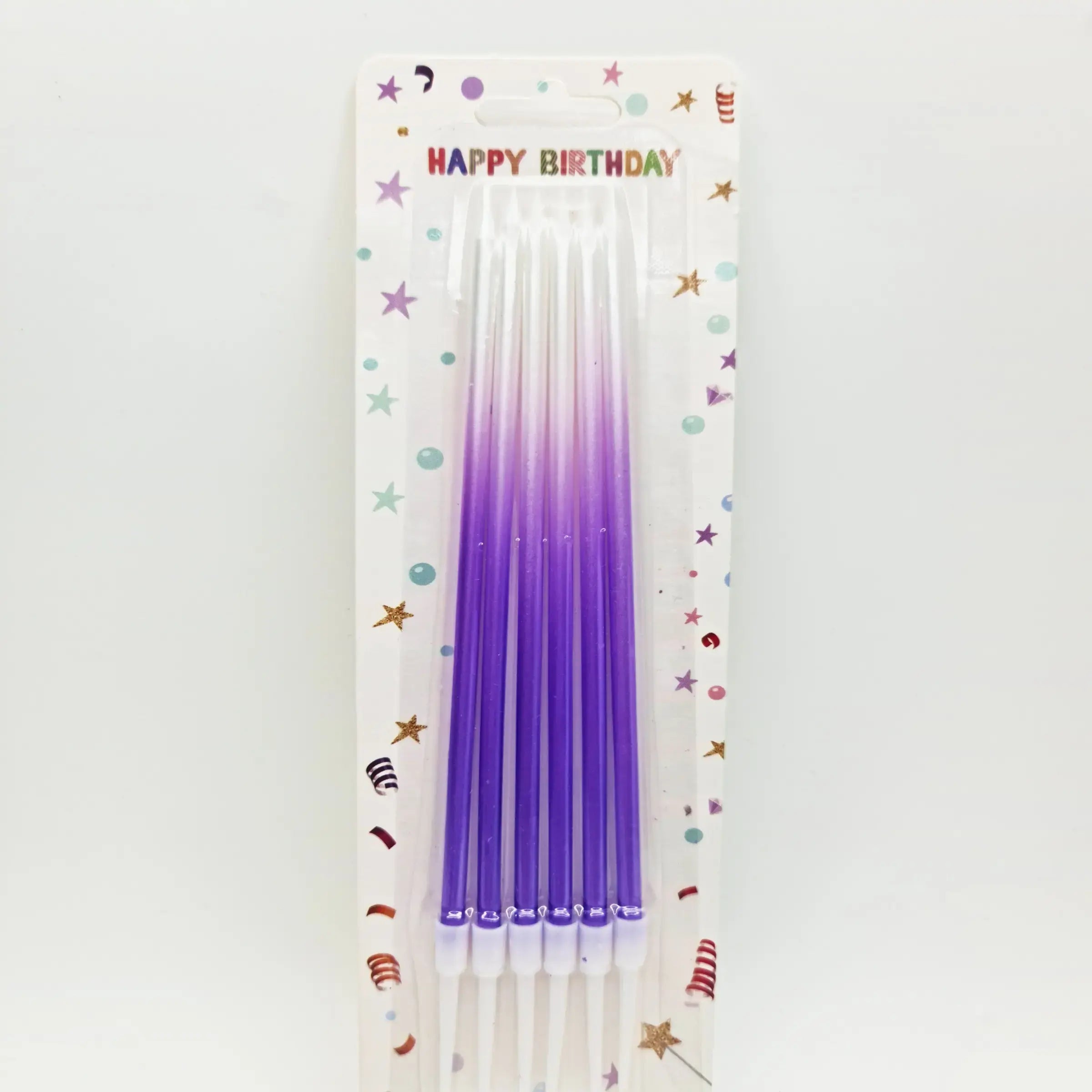 White & Purple Mix Colored Candles  CD013
