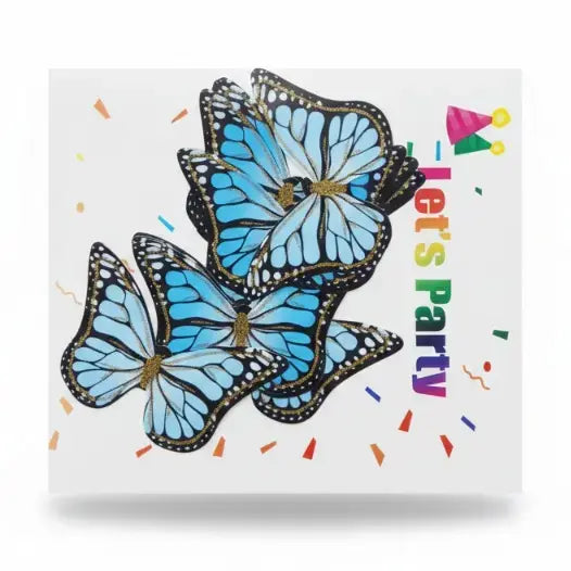 Cake Decoration: TPR233 3D Glitter Butterfly Toppers