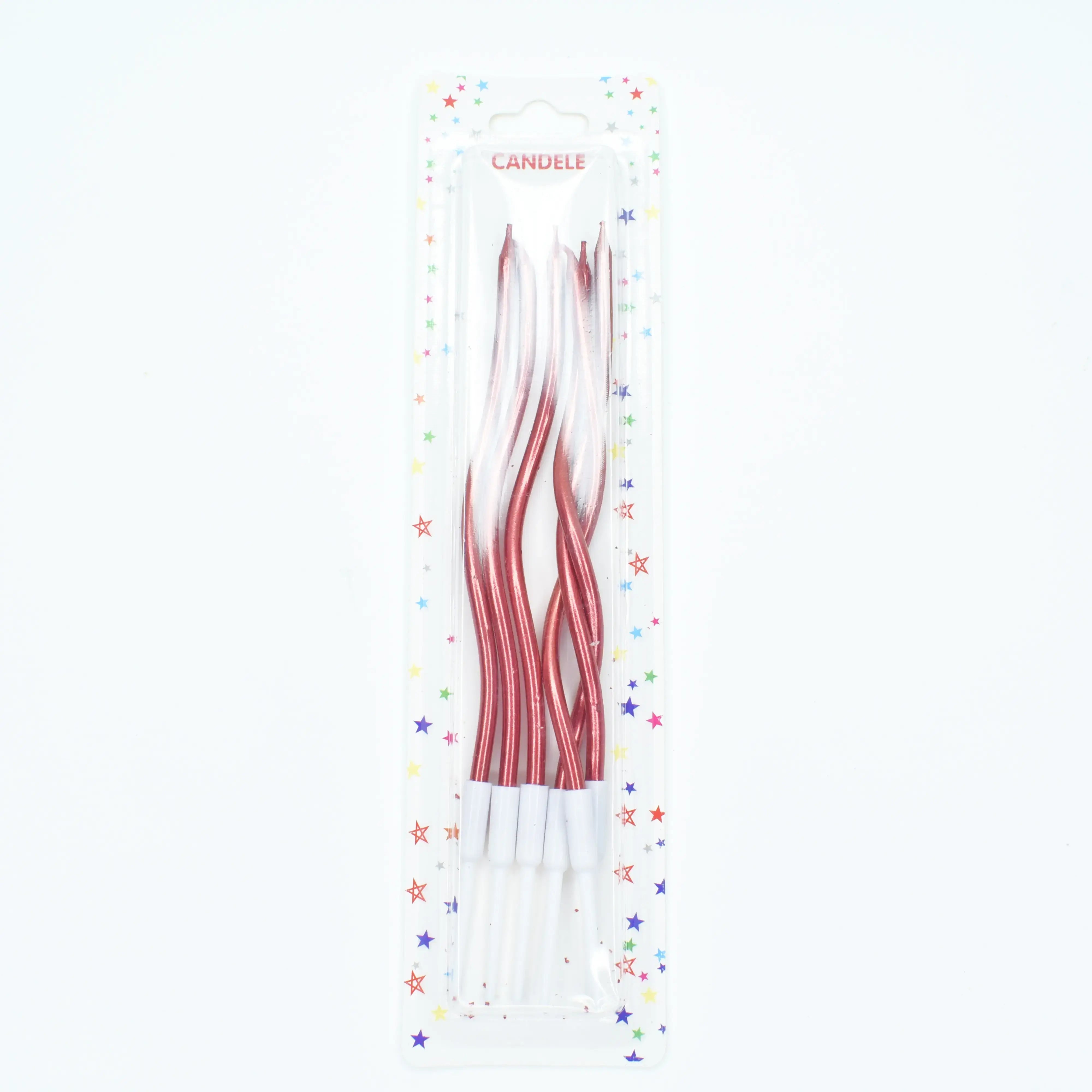 Twisted Happy Birthday Cake Candles – Colorful Party Cake Topper | CD004