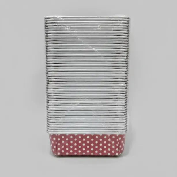 EZ001 Rectangular Christmas Mould / Paper Loaf Pan (10 Piece Packet)