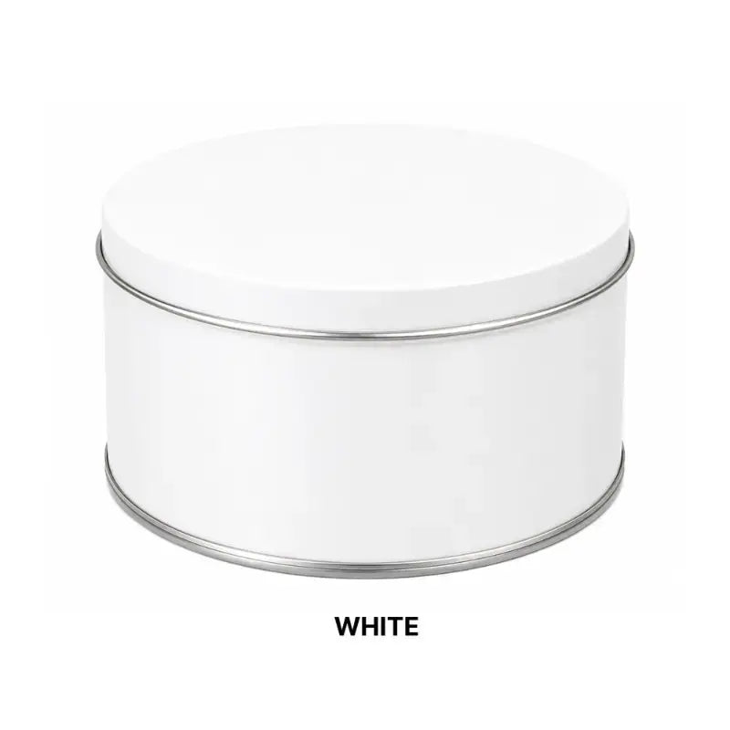 CL082 Shiny Round Metal Gift Tin Box with Lid – 4 PCS Pack for Cookies, Chocolates, Dry Fruits, Hampers