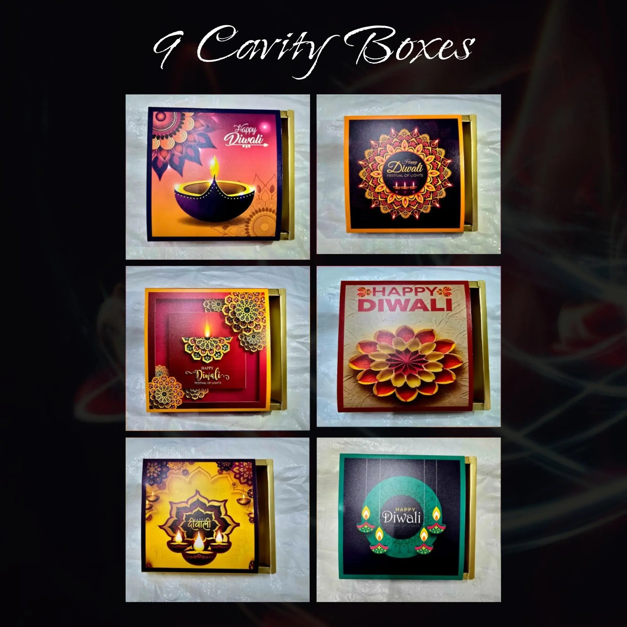 Diwali Chocolate Box – 9 Cavity Design | CB031