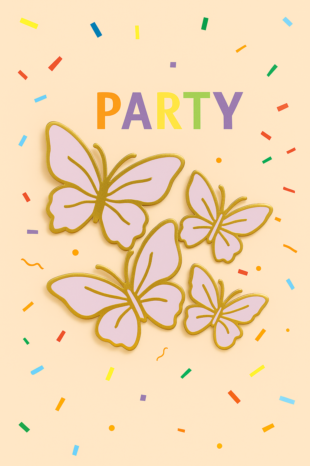 Cutout Butterfly Cake Topper TPR222