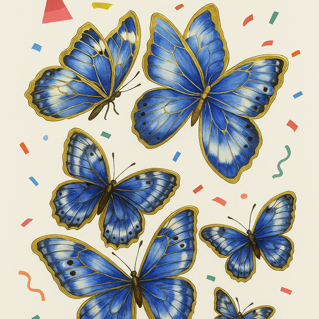 Cutout Butterfly Cake Topper TPR222