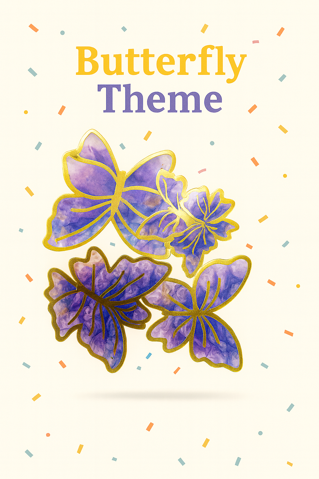 Cutout Butterfly Cake Topper TPR222