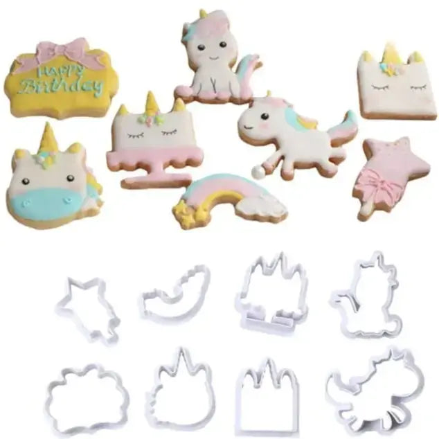 8 Pieces Set Unicorn Cookie Cutter  CT109