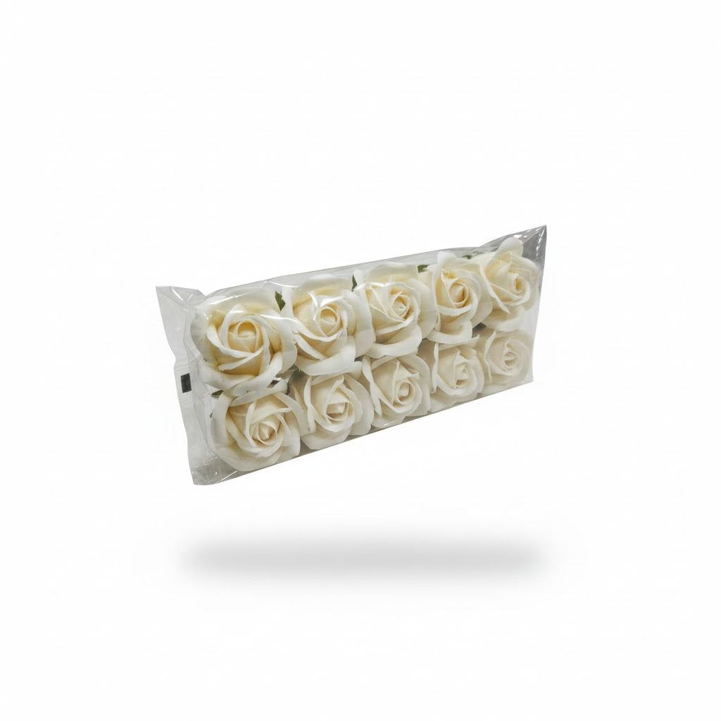 Classic Artificial Foam Rose Flower Heads - (Pack Of 10) AF013