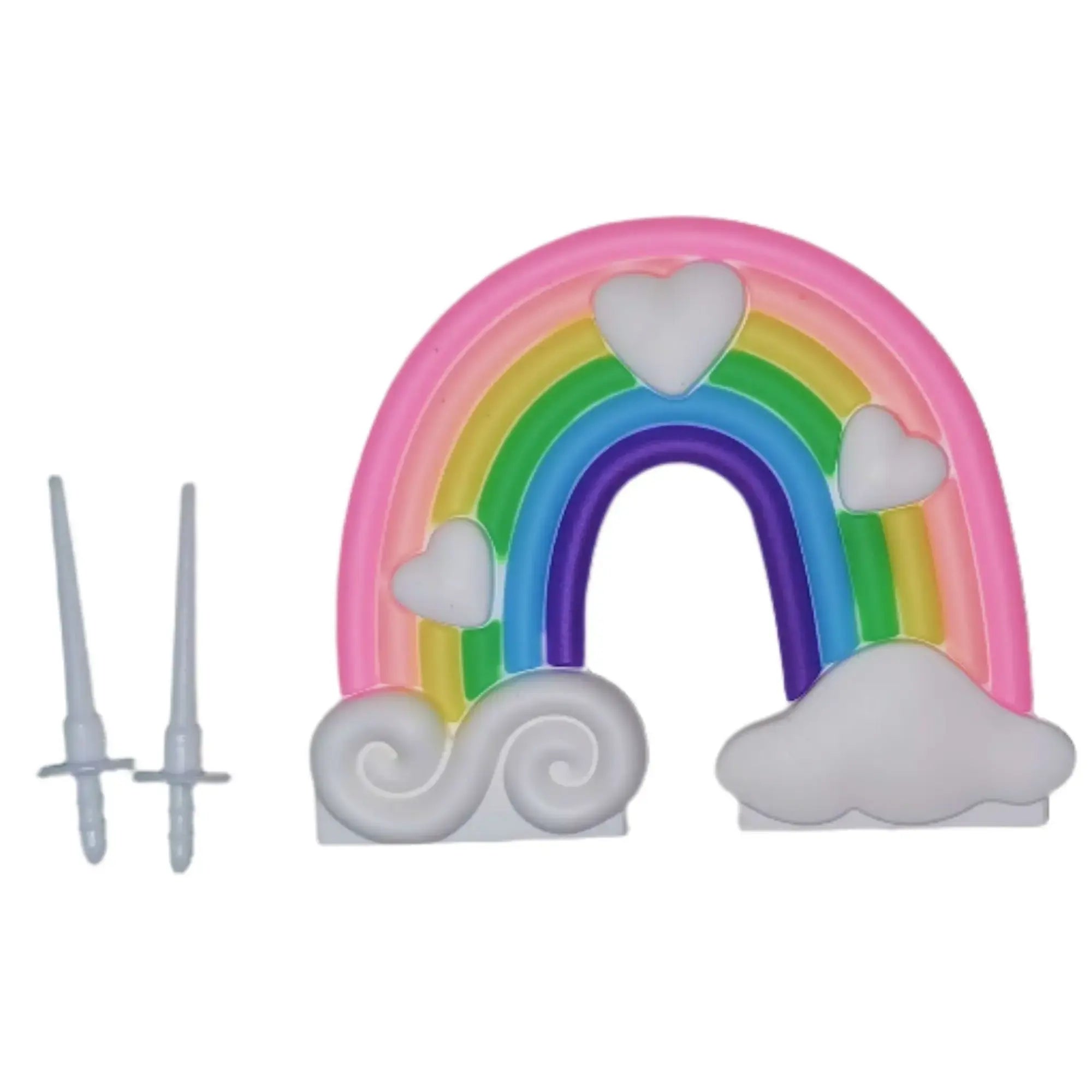 Rainbow Topper with Sticks (10-Piece Packet) (Design 2)  TPR129
