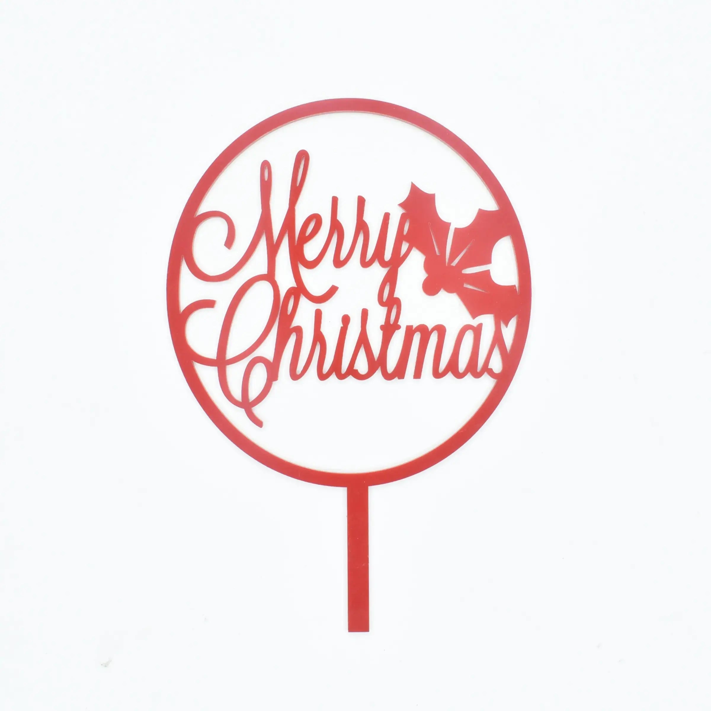 Christmas Themed Textual Cake Topper Design 2  TPR187
