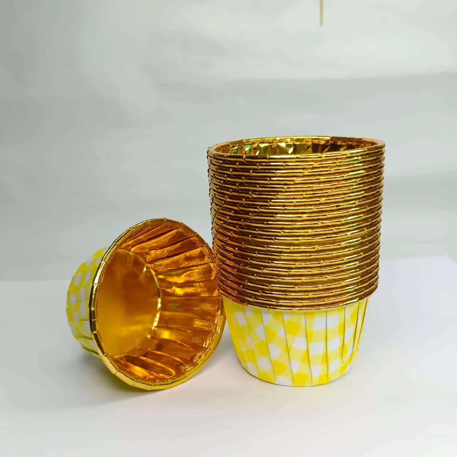 Golden Foil Coated Direct Bake-able Paper Muffin Cups - Purple (50 Pcs) CL030