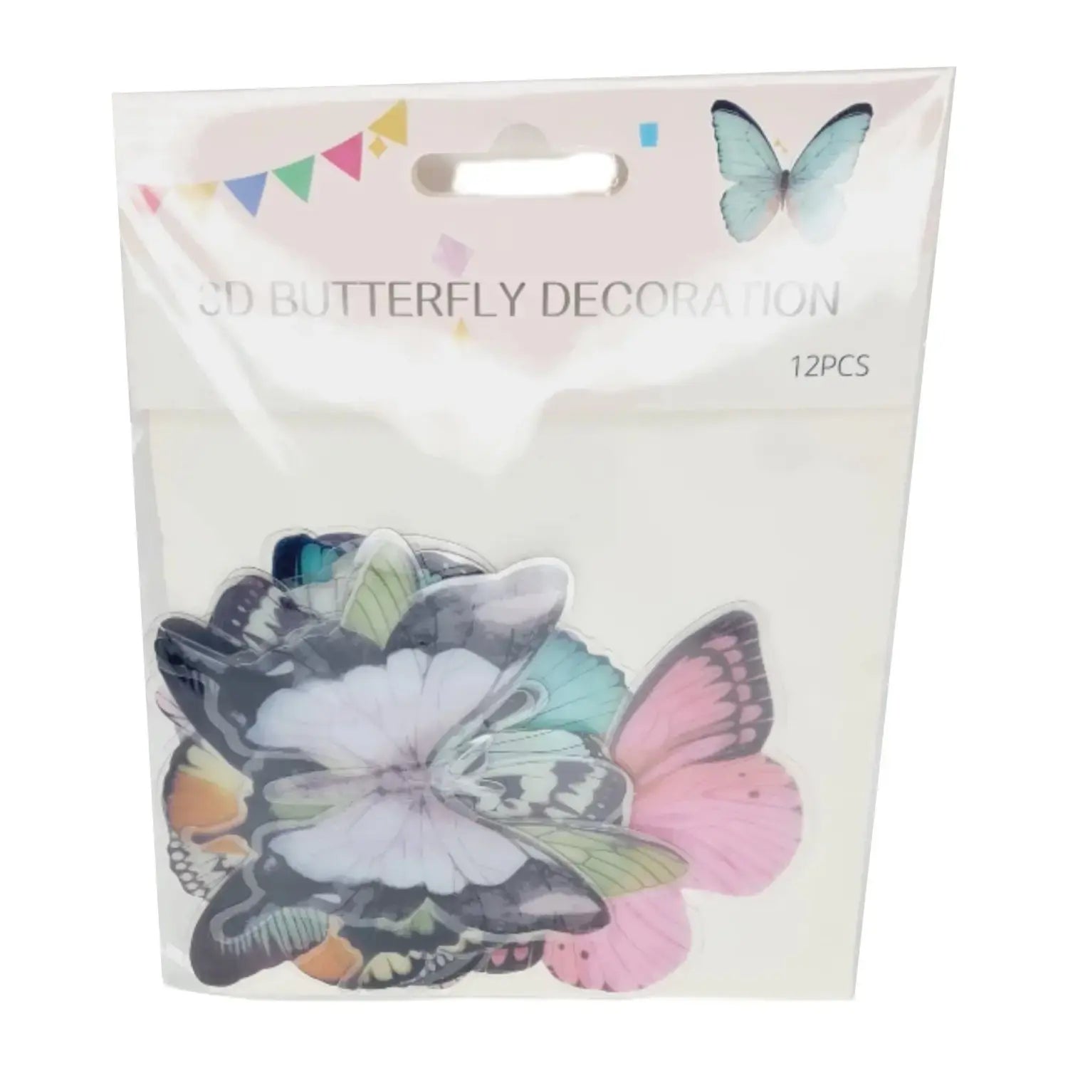 Multi-design Coloring Butterfly Cake Topper (12-piece packet) TPR125