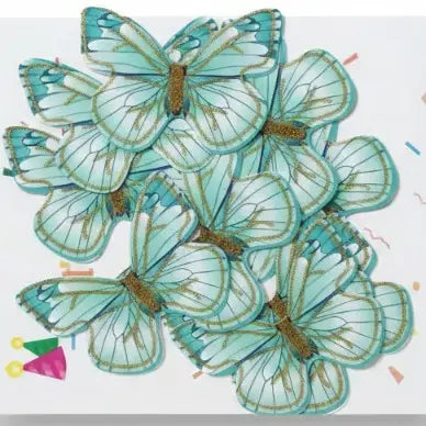 Cake Decoration: TPR233 3D Glitter Butterfly Toppers
