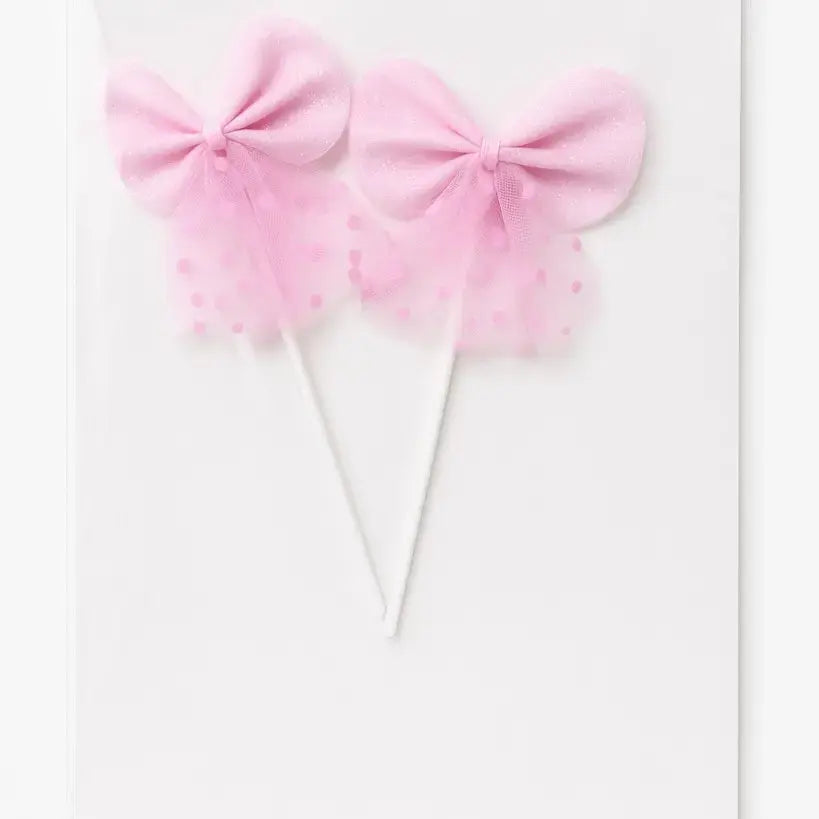 2 Piece Light Blue Ribbon Cake Topper  TPR092