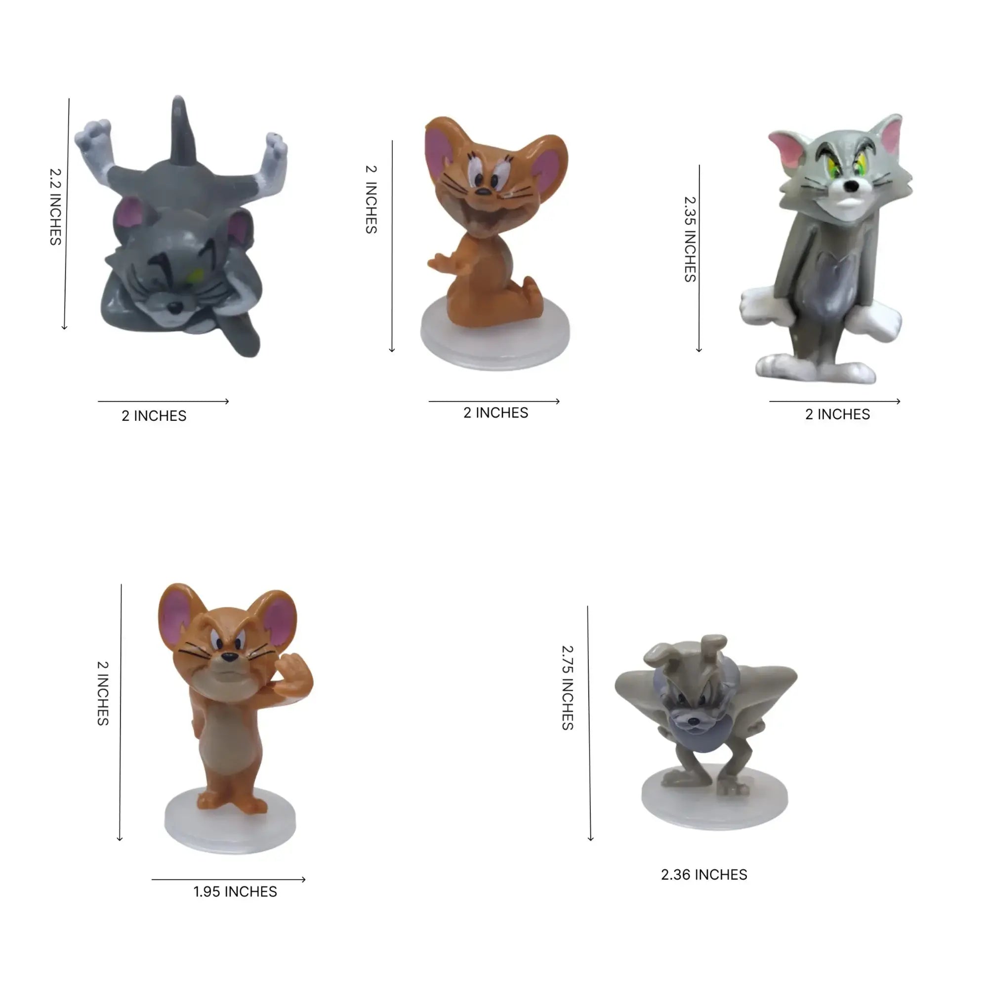 5 IN 1 Tom & Jerry Cake Topper Set – Cartoon Characters for Kids’ Cakes | CTT043